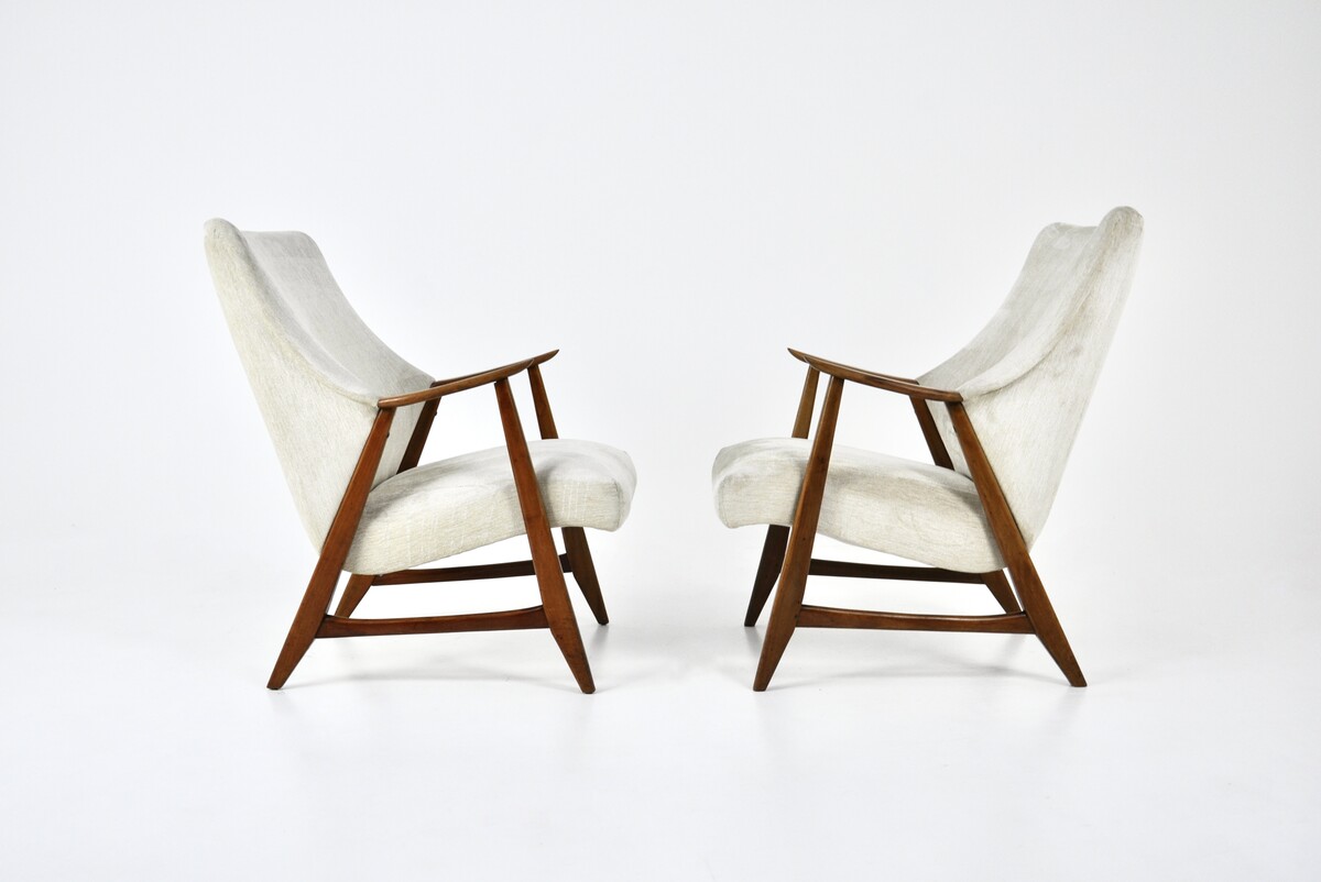 Pair of Scandinavian Armchairs, 1960s