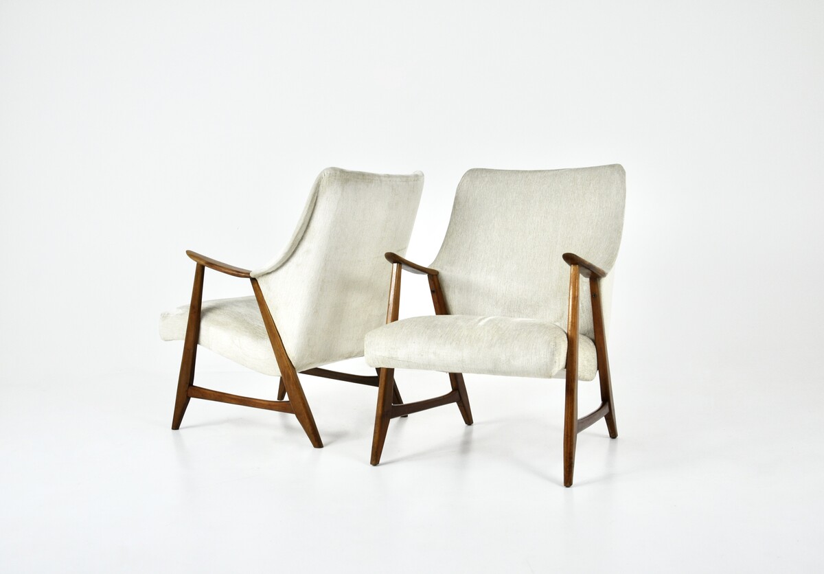 Pair of Scandinavian Armchairs, 1960s