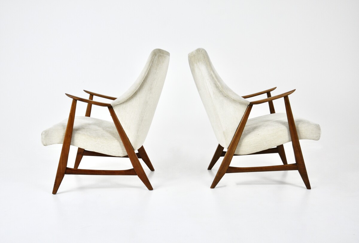 Pair of Scandinavian Armchairs, 1960s