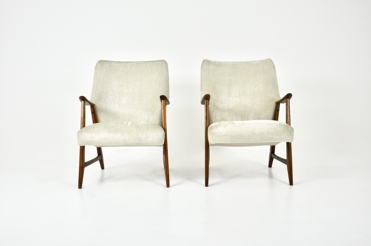 Pair of Scandinavian Armchairs, 1960s