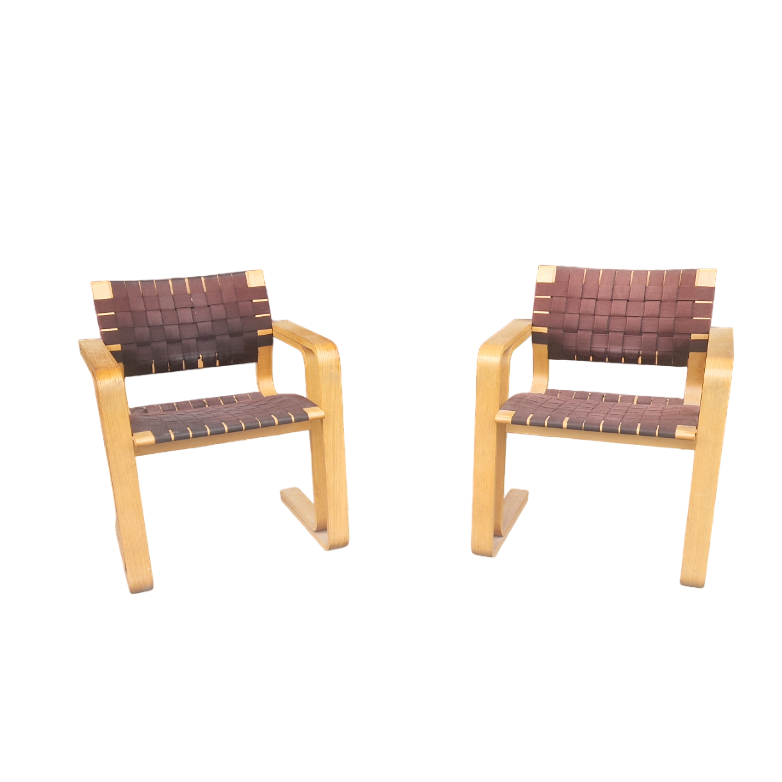 Pair of vintage light oak armchairs model 5331, Johnny Soerensen and Rud Thygesen for Magnus Olesen publisher, good condition