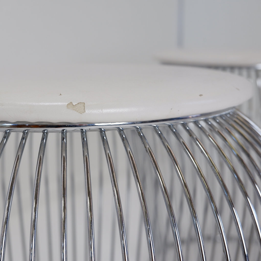 Pair of Warren Platner style wire stools - 1970s 