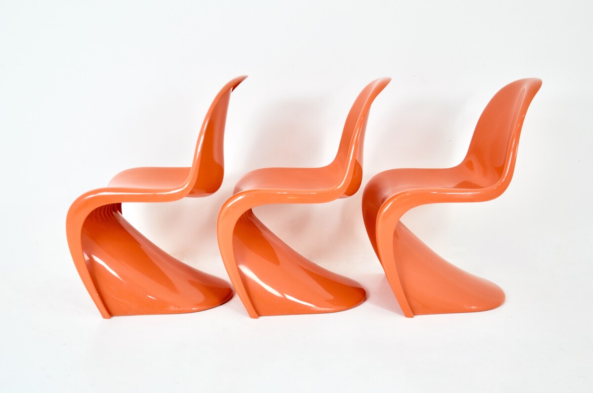 Panton Chairs by Verner Panton for Herman Miller / Felhbaum, 1970s