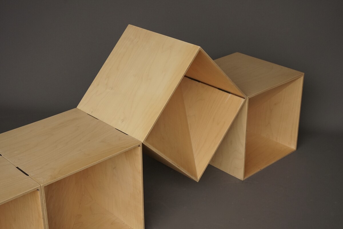 Plywood Minimalist fold-out Artwork. 1990s