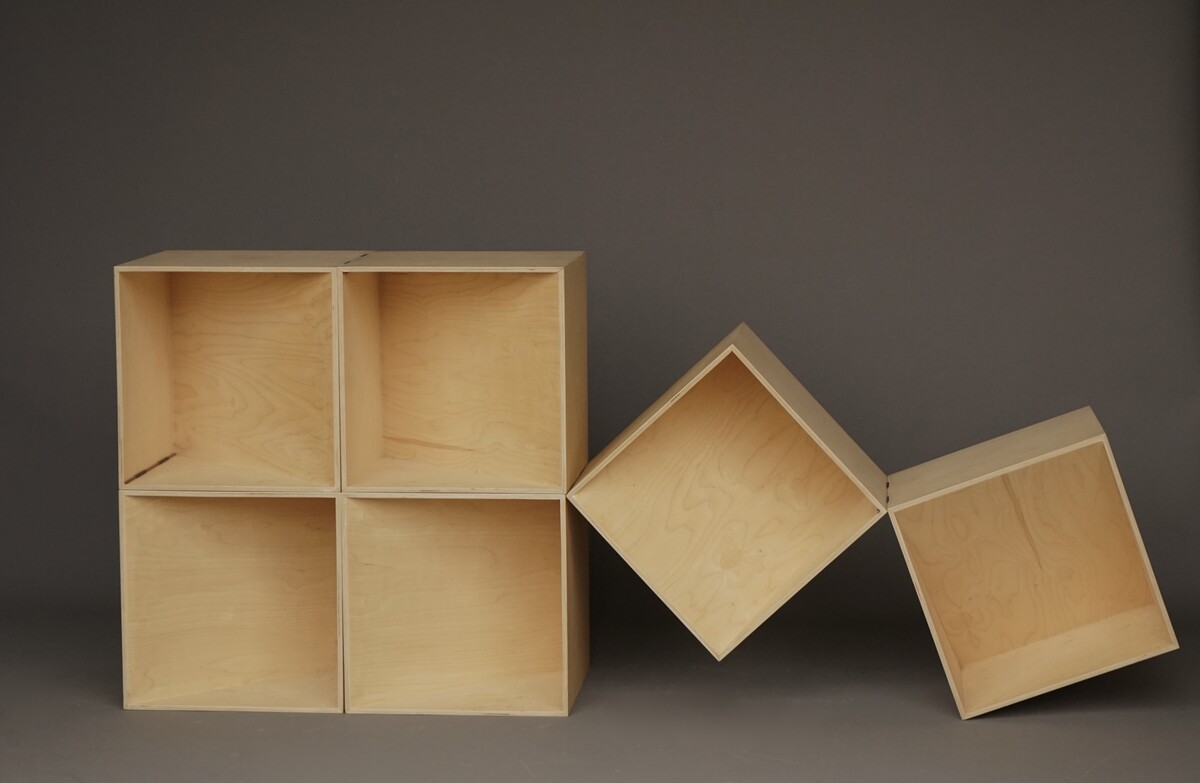 Plywood Minimalist fold-out Artwork. 1990s