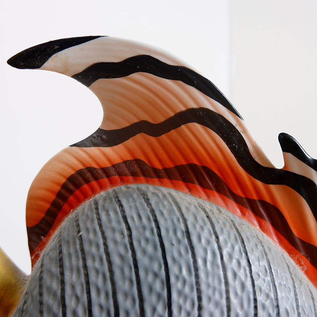 Porcelaine Sculpture Fish lamp by Giulia Mangani for Oggetti, 1980's