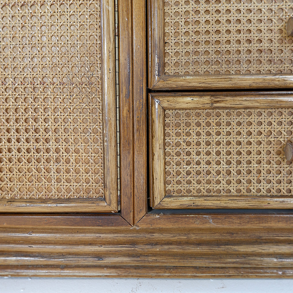 Rattan and Wicker Sideboard - 1960s