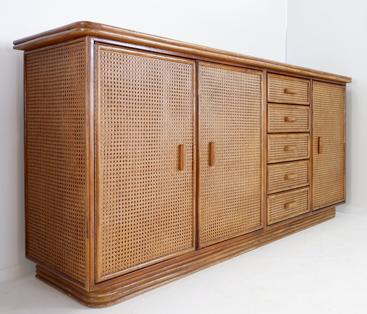 Rattan and Wicker Sideboard - 1960s