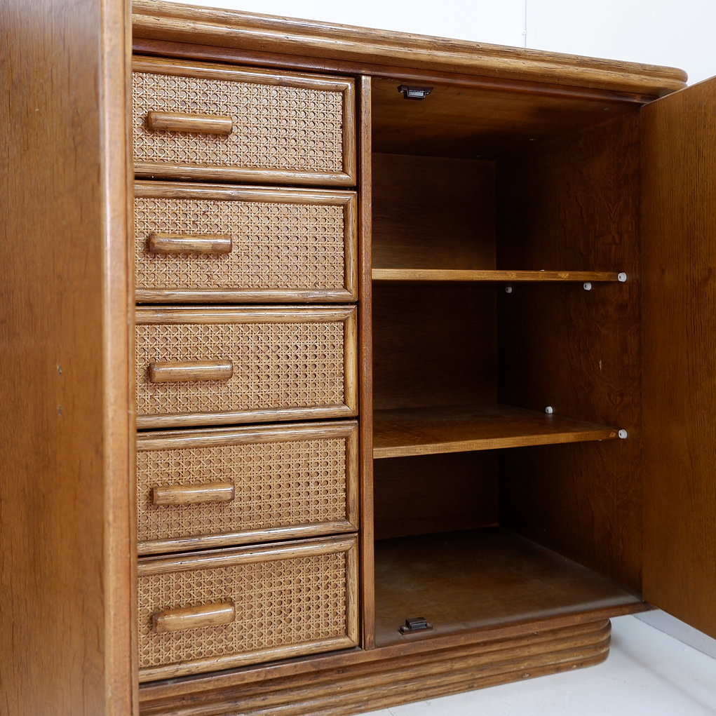 Rattan and Wicker Sideboard - 1960s