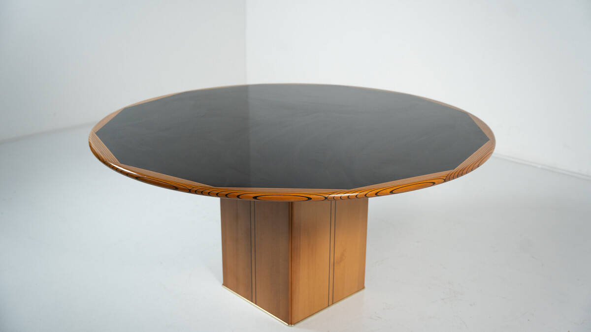 Round 'Africa' Table by Afra & Tobia Scarpa, Maxalto Artona Series, Italy, 1970s