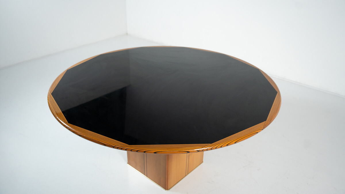 Round 'Africa' Table by Afra & Tobia Scarpa, Maxalto Artona Series, Italy, 1970s