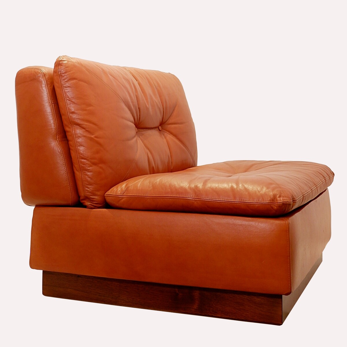 Saporiti Modular Lounge Set in Cognac Leather - 4+1 armchair