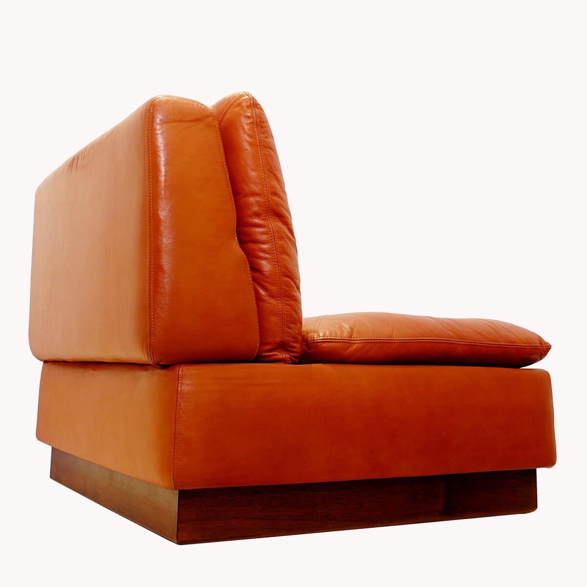 Saporiti Modular Lounge Set in Cognac Leather - 4+1 armchair