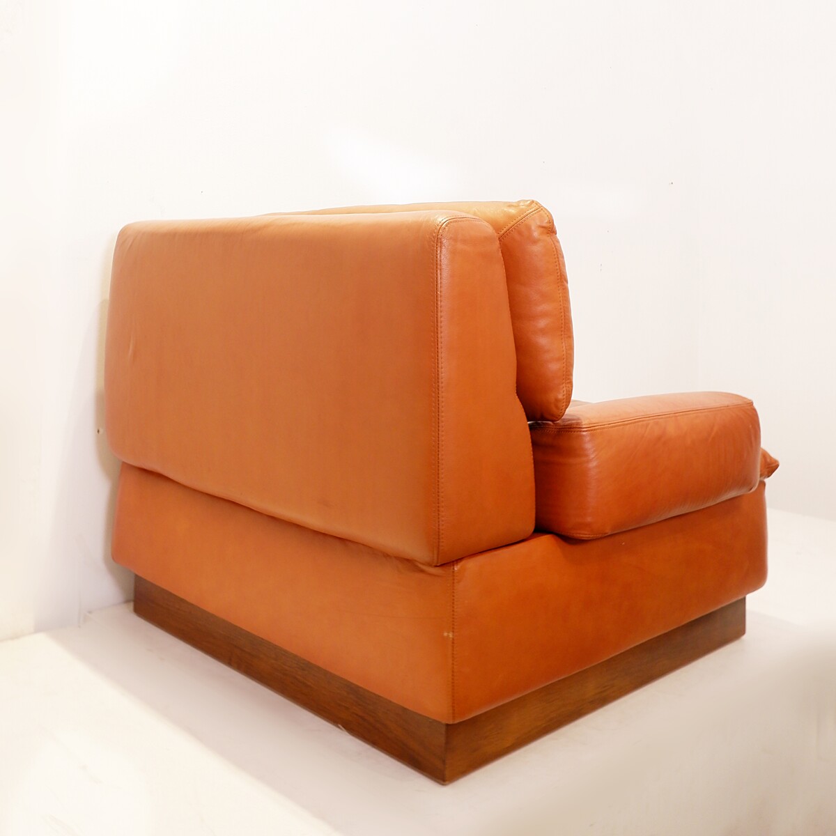 Saporiti Modular Lounge Set in Cognac Leather - 4+1 armchair