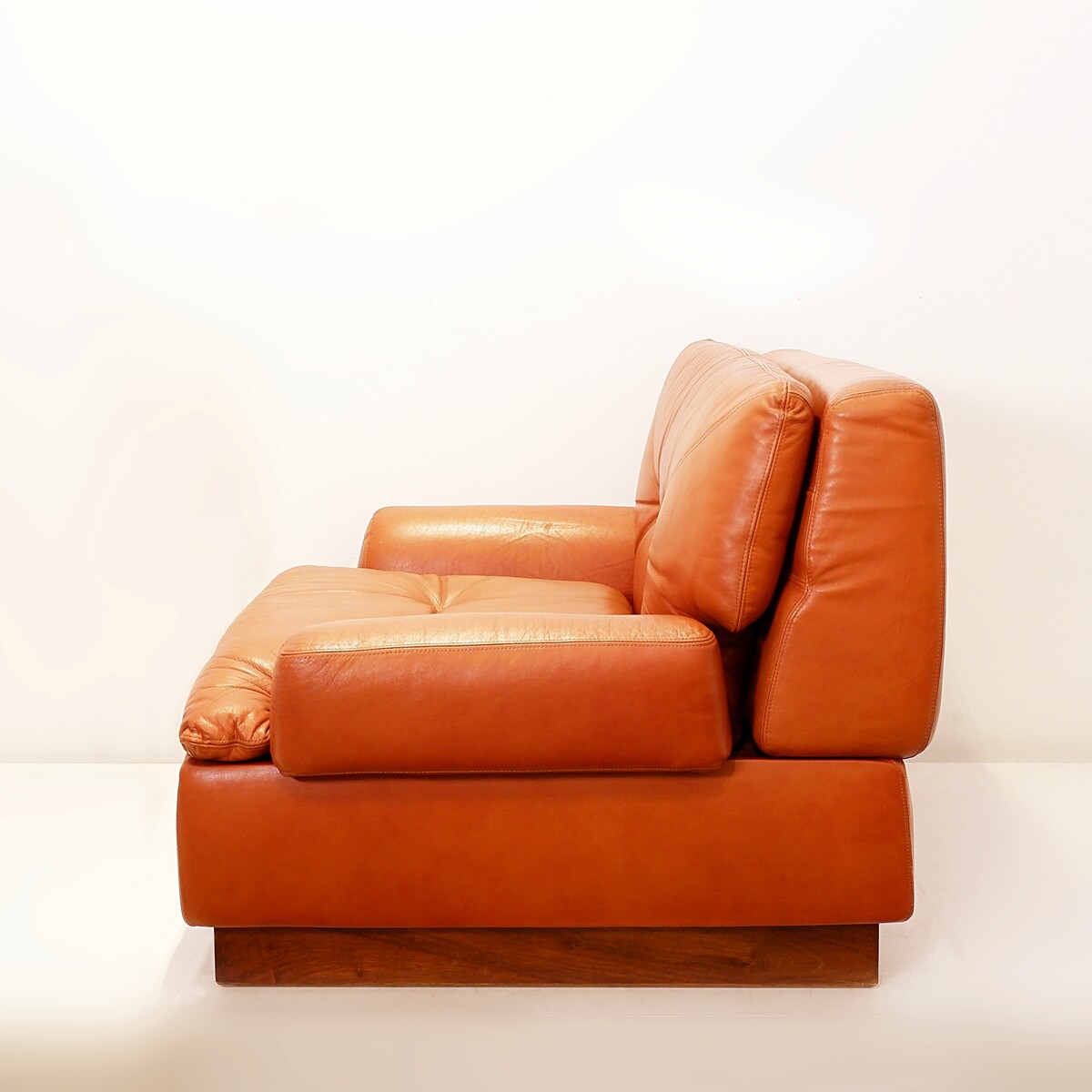 Saporiti Modular Lounge Set in Cognac Leather - 4+1 armchair