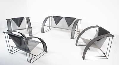 Seating Set in the Style of Mario Botta, Italy, 1980s