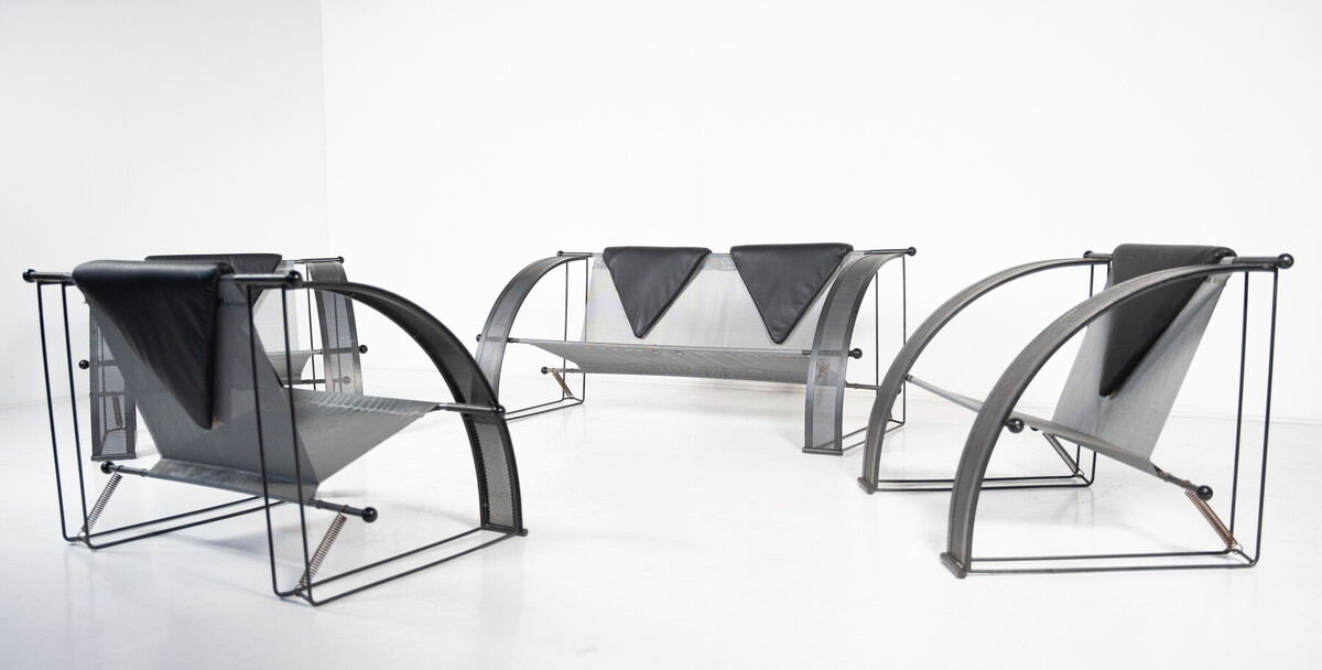 Seating Set in the Style of Mario Botta, Italy, 1980s