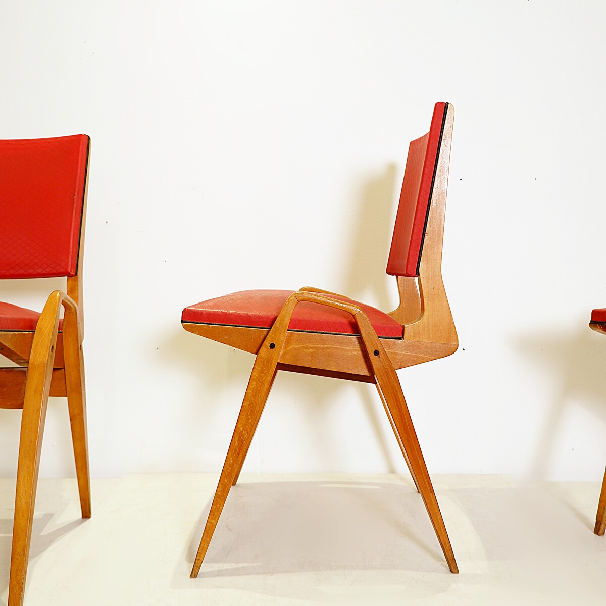 Set of 4 Mid century Chairs by Maurice Pré - 1950s