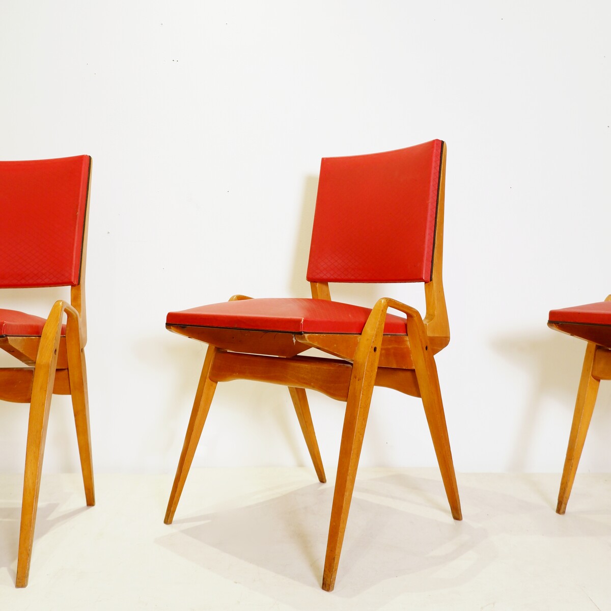 Set of 4 Mid century Chairs by Maurice Pré - 1950s