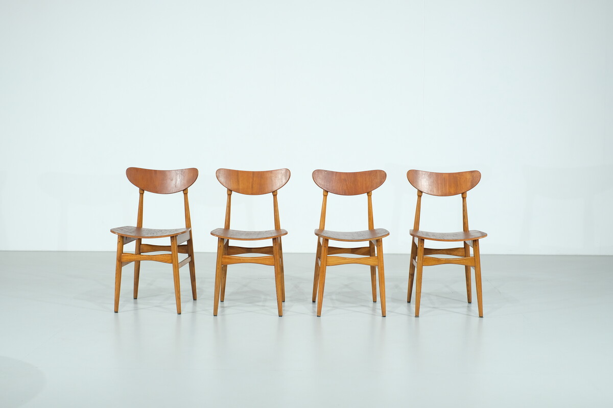 Set of 4 Scandinavian chairs - 1960s