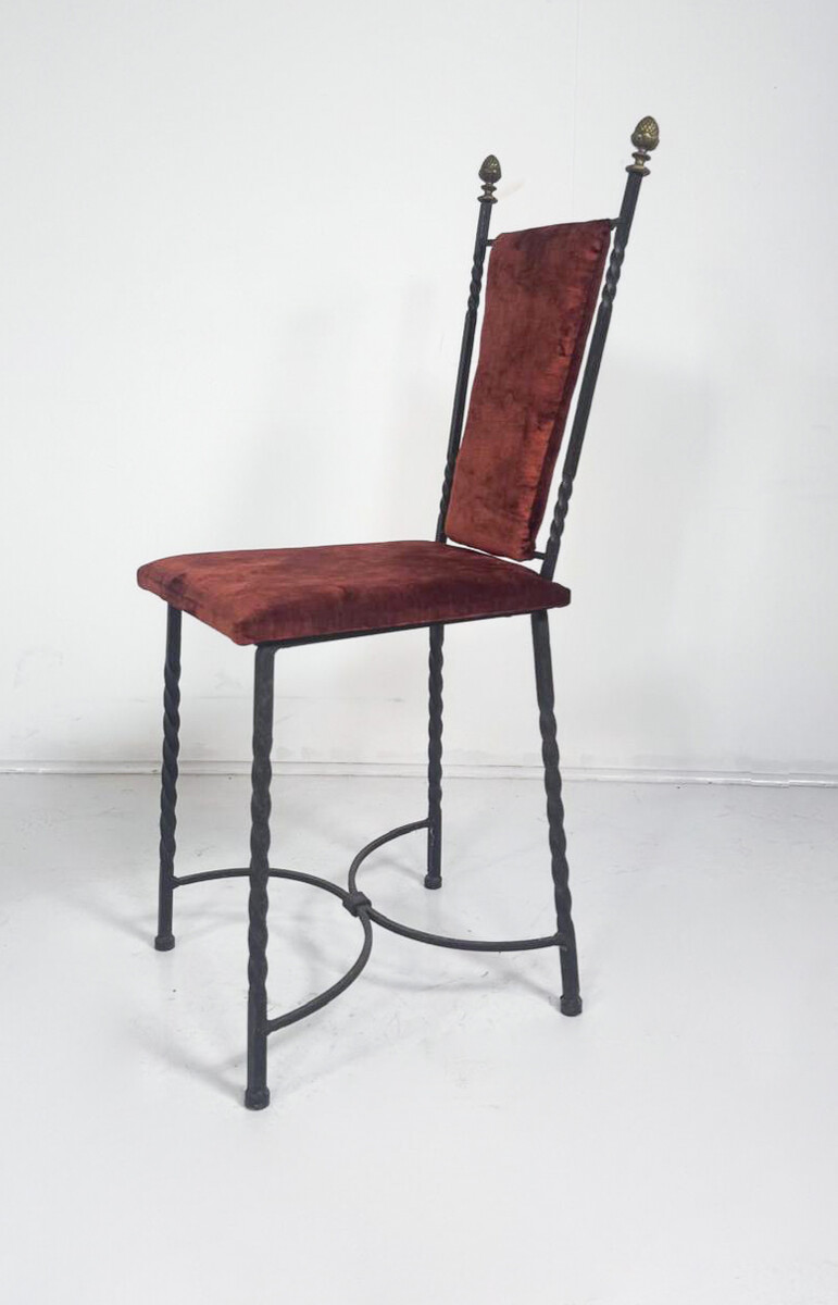 Set of 6 Iron Chairs, 1940s