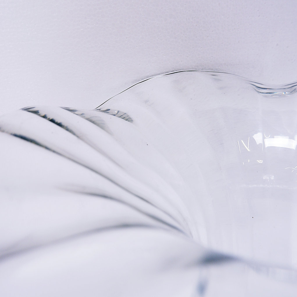 Transparent glass vase attributed to Peill & Putzler, 1970's