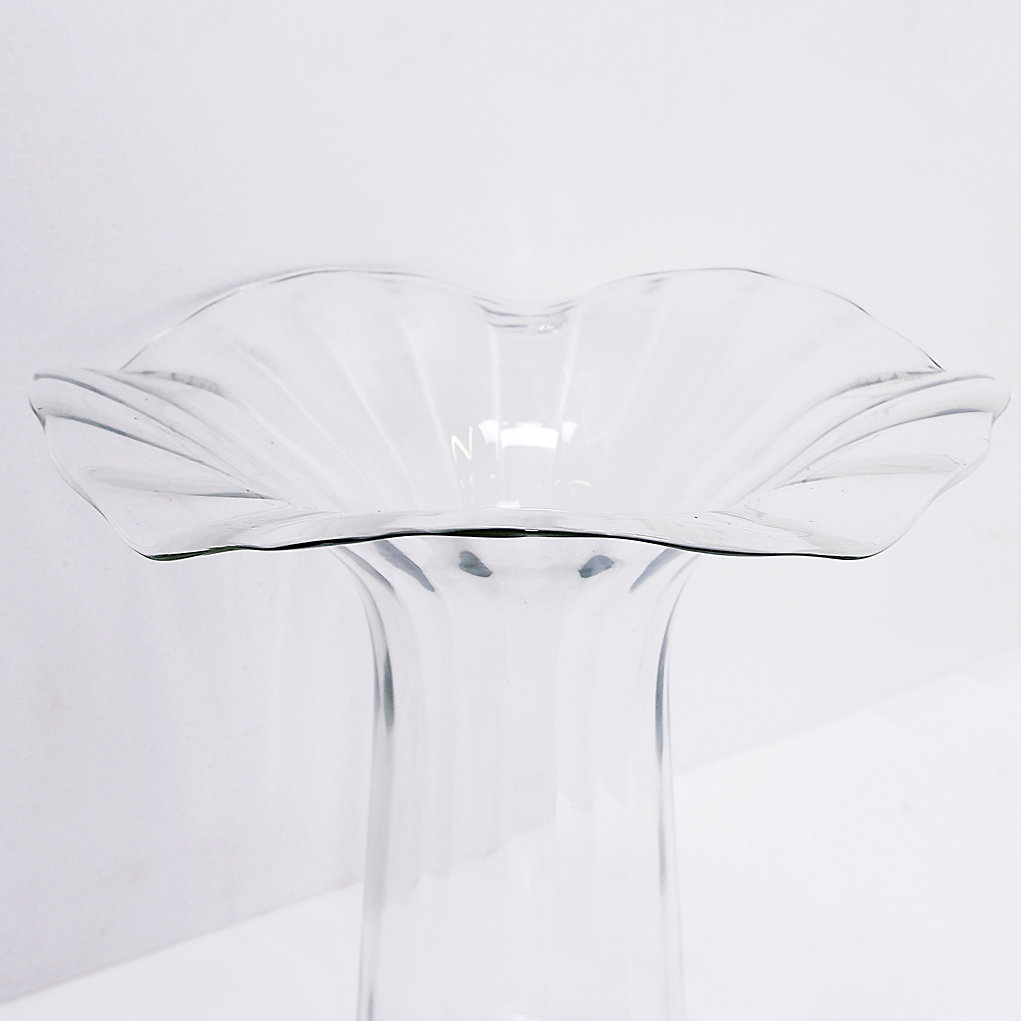 Transparent glass vase attributed to Peill & Putzler, 1970's