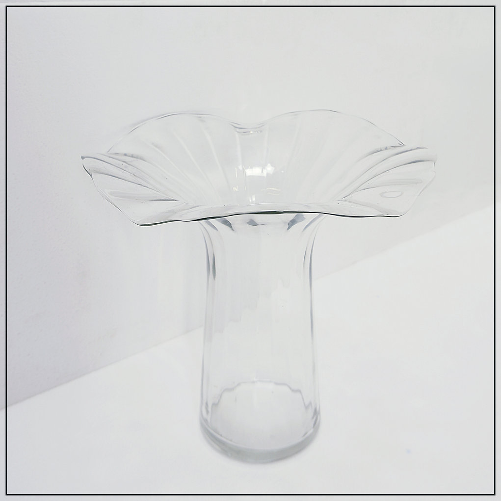 Transparent glass vase attributed to Peill & Putzler, 1970's