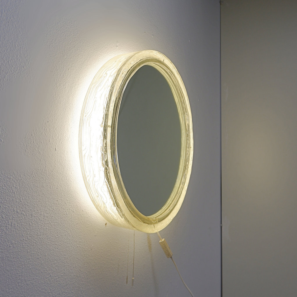 Vintage Duscholux mirror wall light, Germany, 1970's