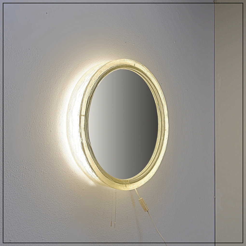 Vintage Duscholux mirror wall light, Germany, 1970's