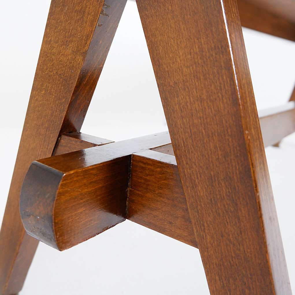 Vintage Solid Wood Coffee table with compass feet