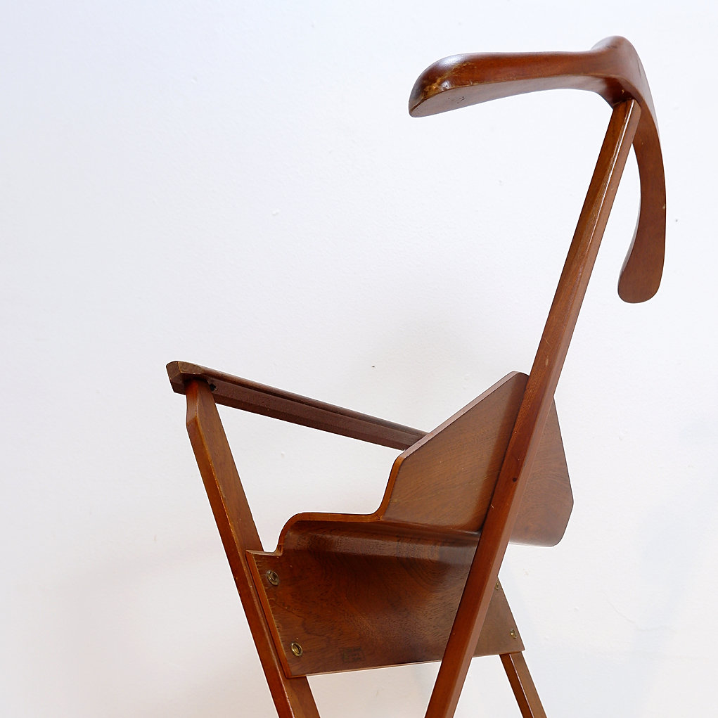 Vintage Valet stand by Lucien De Roeck for Bois Manu, Belgium, 1950s