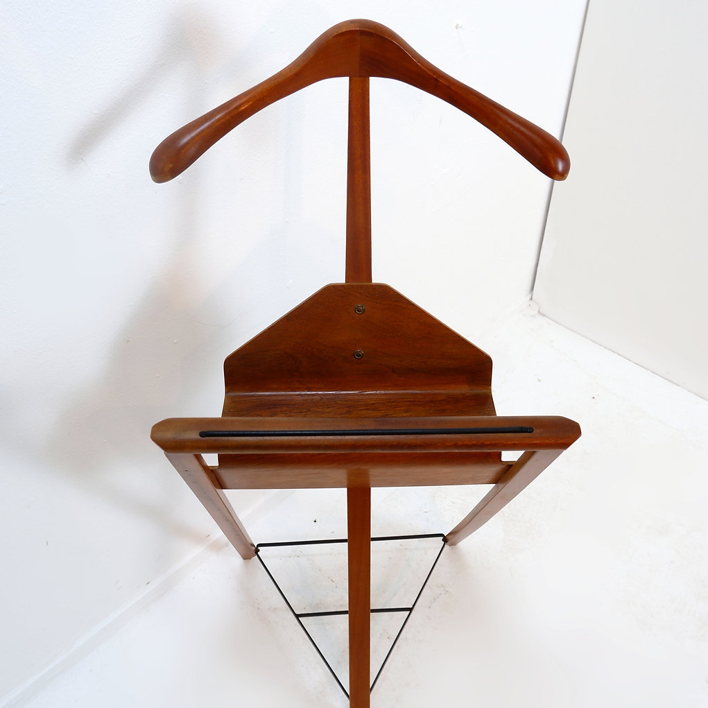 Vintage Valet stand by Lucien De Roeck for Bois Manu, Belgium, 1950s