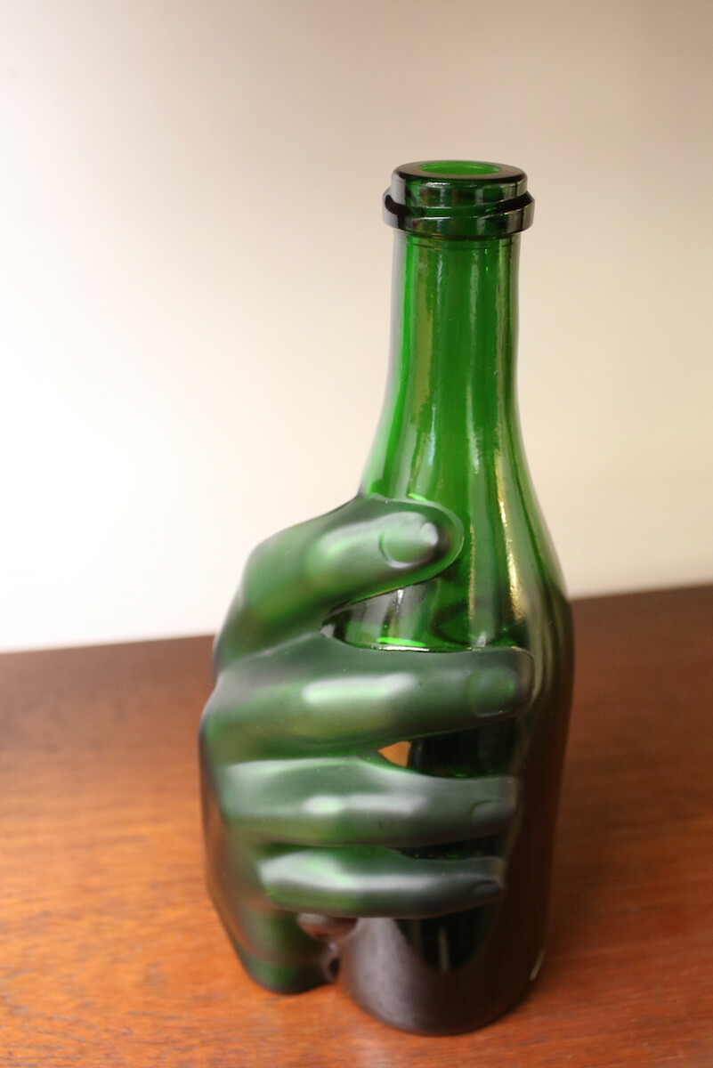 VOA 1983 limited edition contemporary creation, hand of Jean Jaurès (Paris Wine Museum), Albi glasswork.