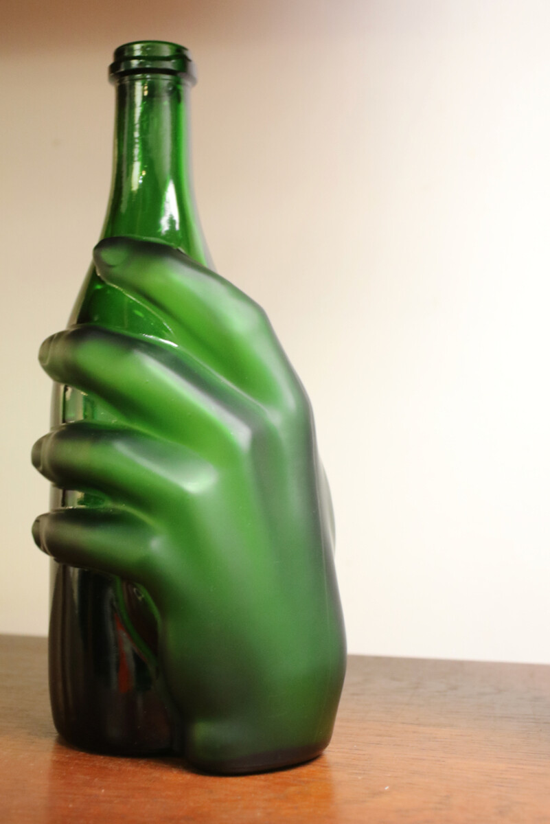 VOA 1983 limited edition contemporary creation, hand of Jean Jaurès (Paris Wine Museum), Albi glasswork.