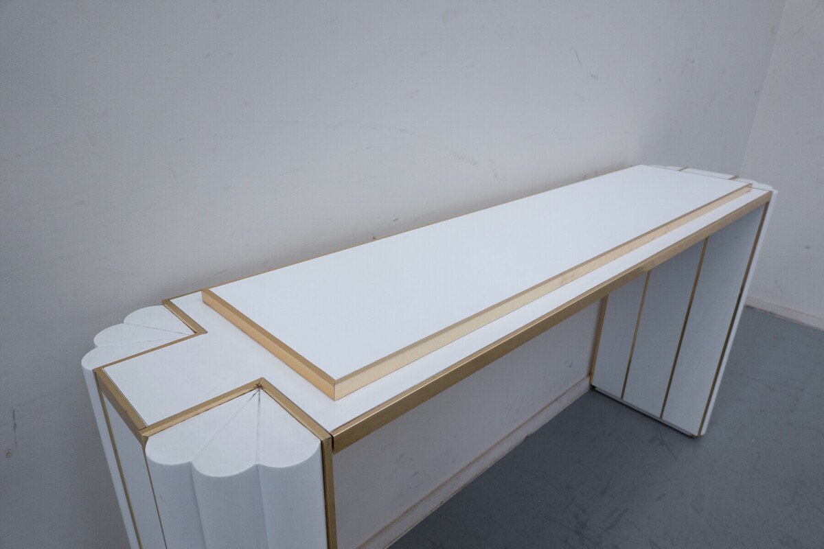 White and Gold Console by Maison Jansen, Alain Delon, 1970s