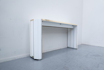 White and Gold Console by Maison Jansen, Alain Delon, 1970s