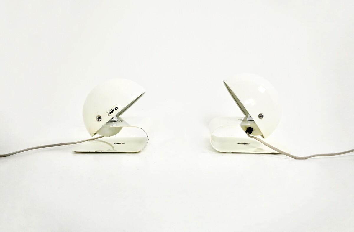 White Bugia Table Lamps by Giuseppe Cormio for iGuzzini, 1970S, set of 2