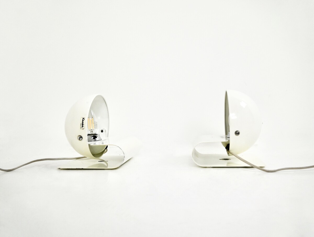 White Bugia Table Lamps by Giuseppe Cormio for iGuzzini, 1970S, set of 2